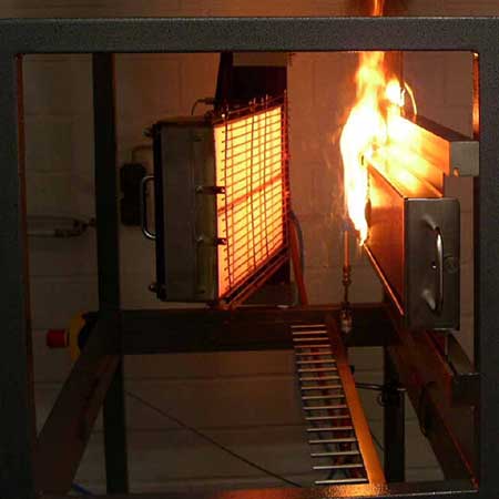 Lateral Spread Of Flame Test Apparatus